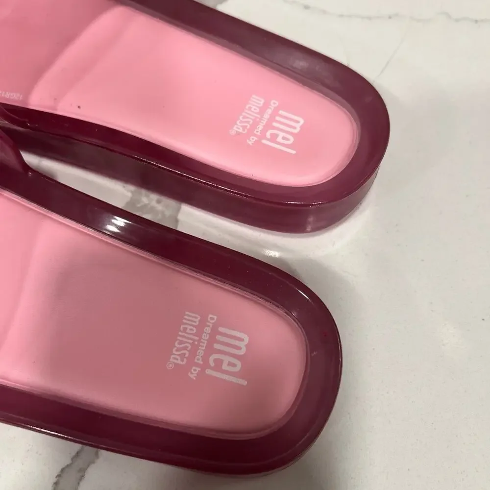Mini Melissa‎ flip flop pink shoes girls size 13
